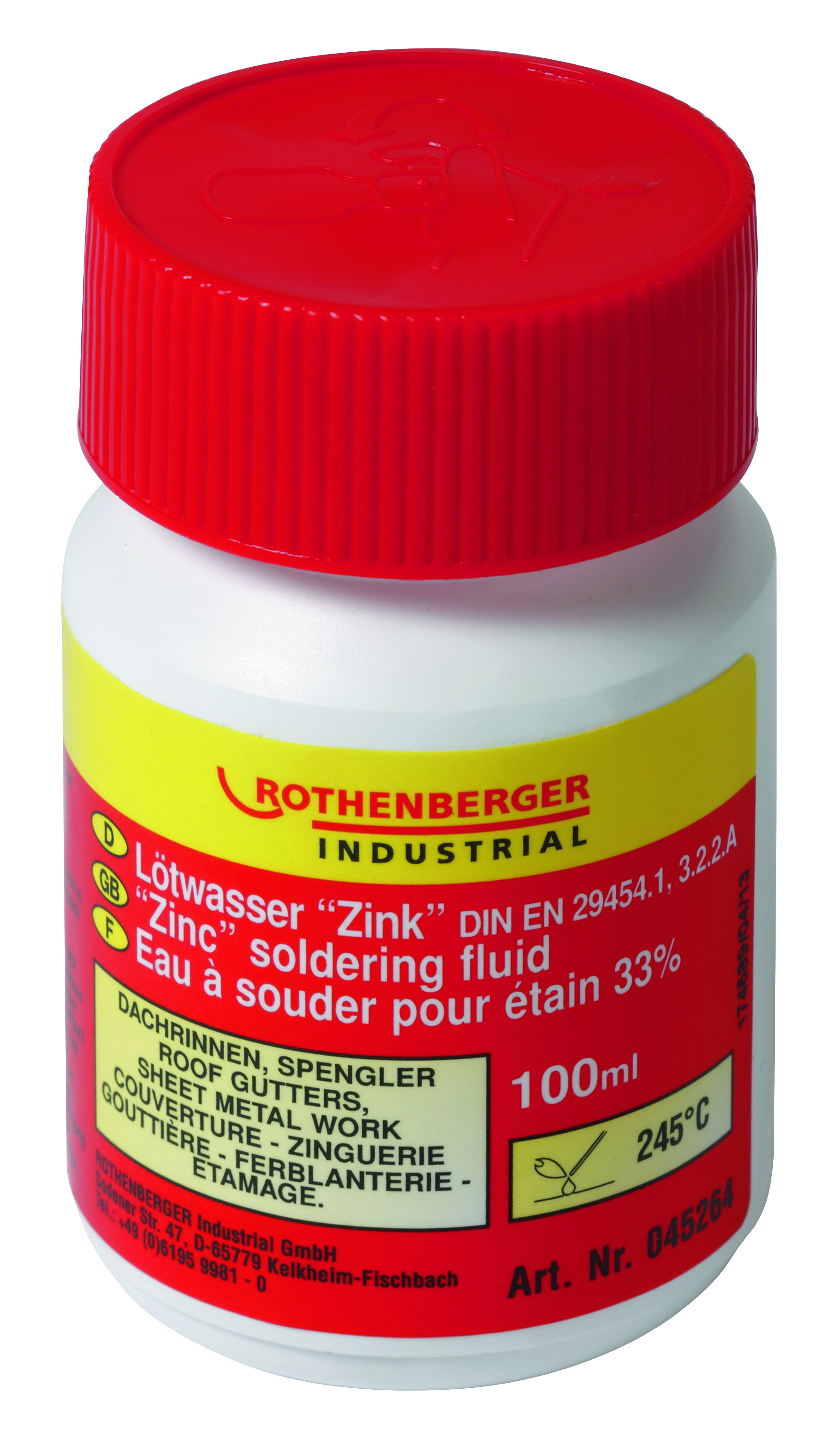 Rothenberger Zinksoldeervloeistof 100ml, 245 C - ROT045264 - ROT045264