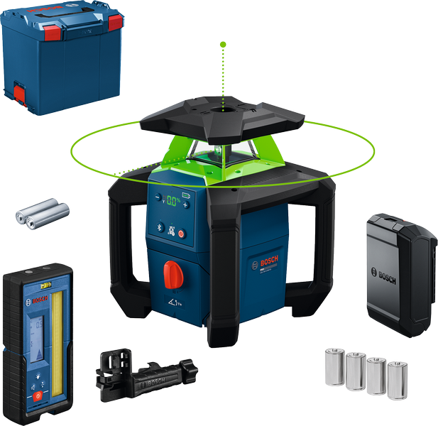 Bosch Blauw GRL 18V-4-34CVG Rotatielaser (LR45 laserontvanger + houder, BA 18-C batterijadapter - 0601061H01 afbeelding