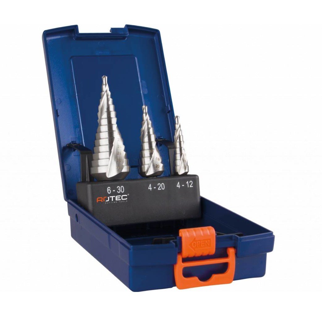 Rotec 3 dlg. Cassette Trappenboren met trap 2,0 mm stijgend - 9003030 - 900.3030