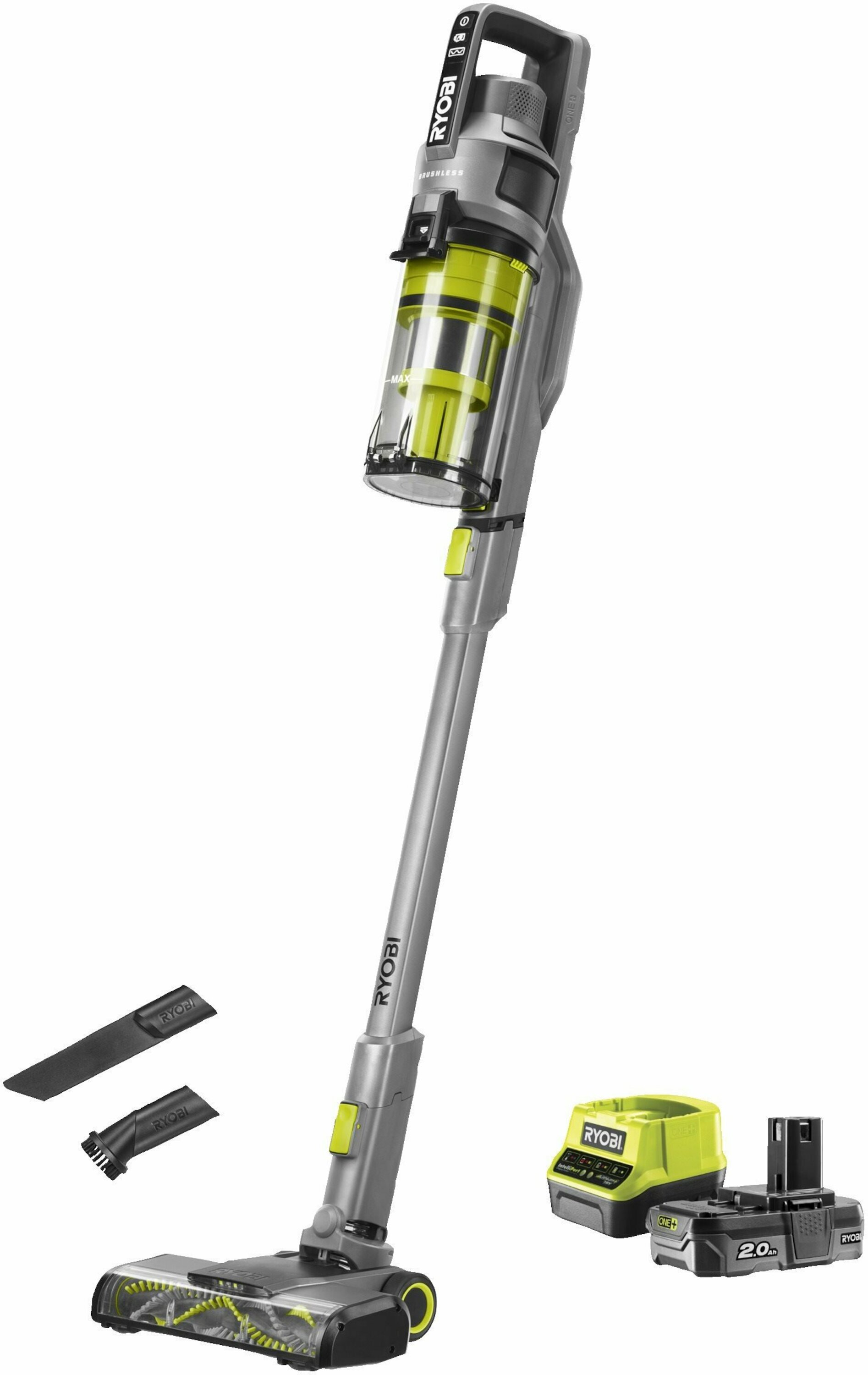 Ryobi RSVS18-1C20G | ONE+ 18V zilver steelstofzuiger (incl. 1x2.0Ah accu) - 5133006515
