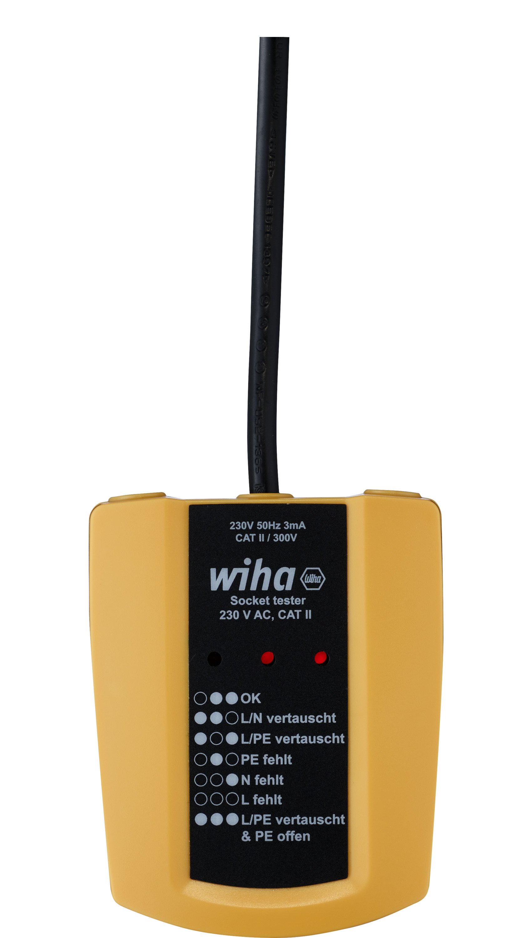 Wiha SB25561 | Stopcontacttester | 230 V AC | CAT II 45220