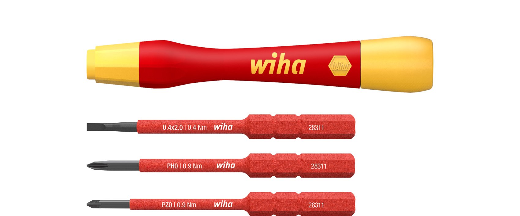 Wiha 43167 | Fijnschroevendraaierset | PicoFinish® | slimVario® electric | 4-delig - 43167