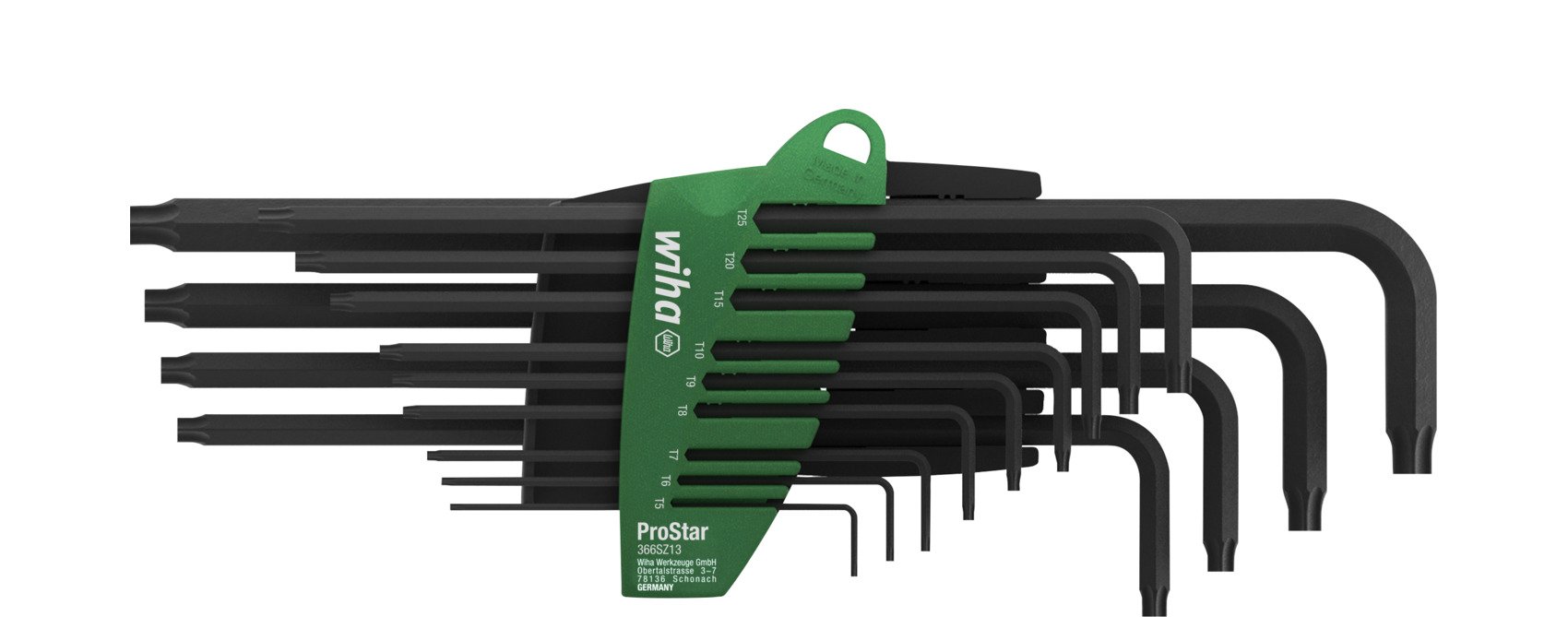 Wiha Stiftsleutelset | in ProStar houder | TORX® | 14-delig | chemisch gezwart | in blister - 24852 - 24852