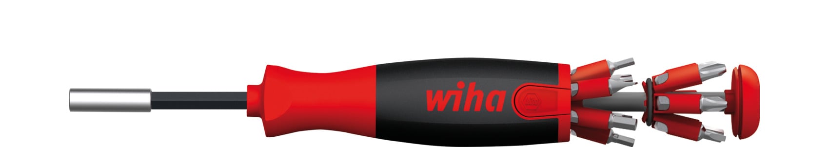 Wiha Magazijnschroevendraaier | 13-delig | sleuf / PH / PZD / TORX® / 6-kant | 1 stuk - 38601 38601
