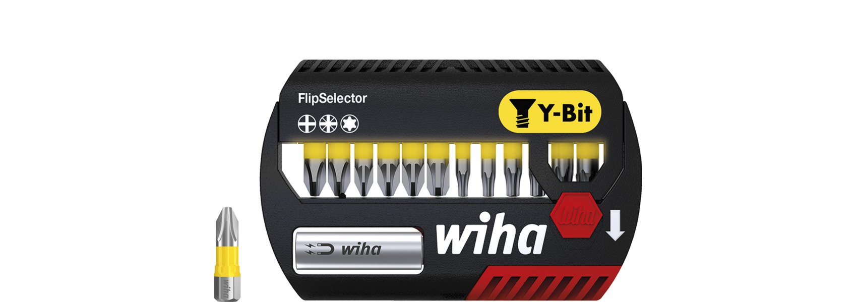 Wiha 41827 | Bitset FlipSelector | Y-bit | 25 mm | Phillips, Pozidriv, TORX | 1/4" | 14-delig - 41827