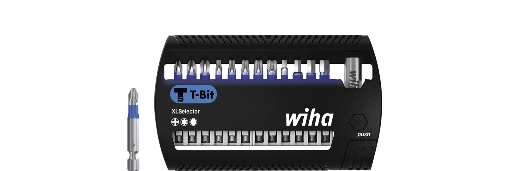 Wiha Bitset XLSelector T-bit 50 mm Phillips, TORX®, zeskant 14-delig 1/4" E6,3 - 41831 - 41831