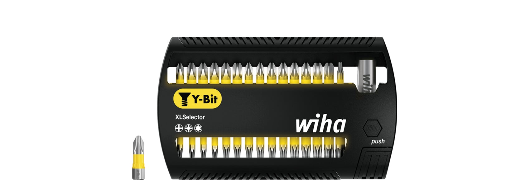 Wiha Bitset XLSelector Y-bit 25 mm Phillips, Pozidriv, TORX® 32-delig 1/4" C6,3 - 41832 - 41832