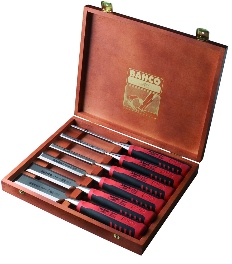 Bahco 424p 6-dlg beitelset in houten kist | 424P-S6-EUR