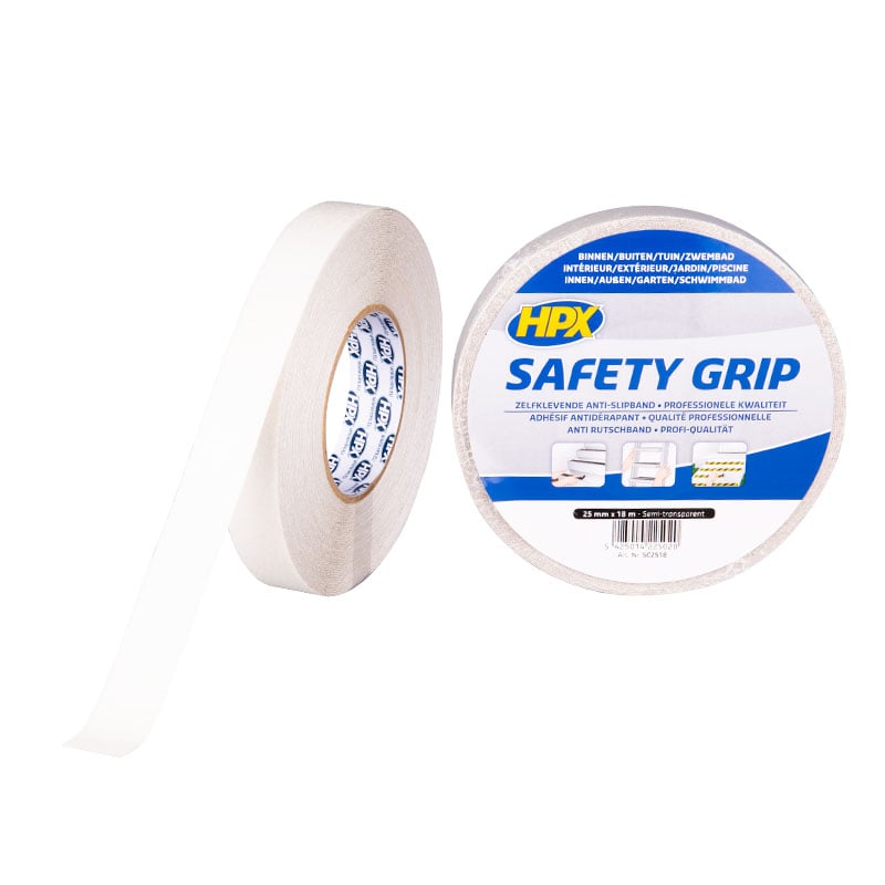 HPX Anti-slip tape | Semi-transparant | 25mm x 18m - SC2518 | 12 stuks SC2518