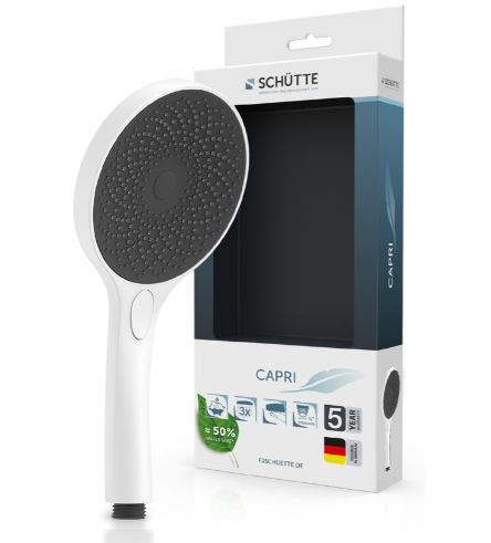 Schütte CAPRI Handdouche | Wit Mat/Antraciet - 60994