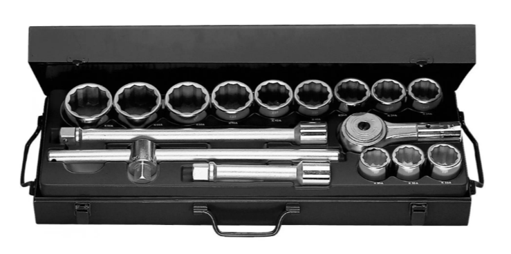 Facom doppen set 3/4&apos; 12 kant 30-55 mm - K.432E