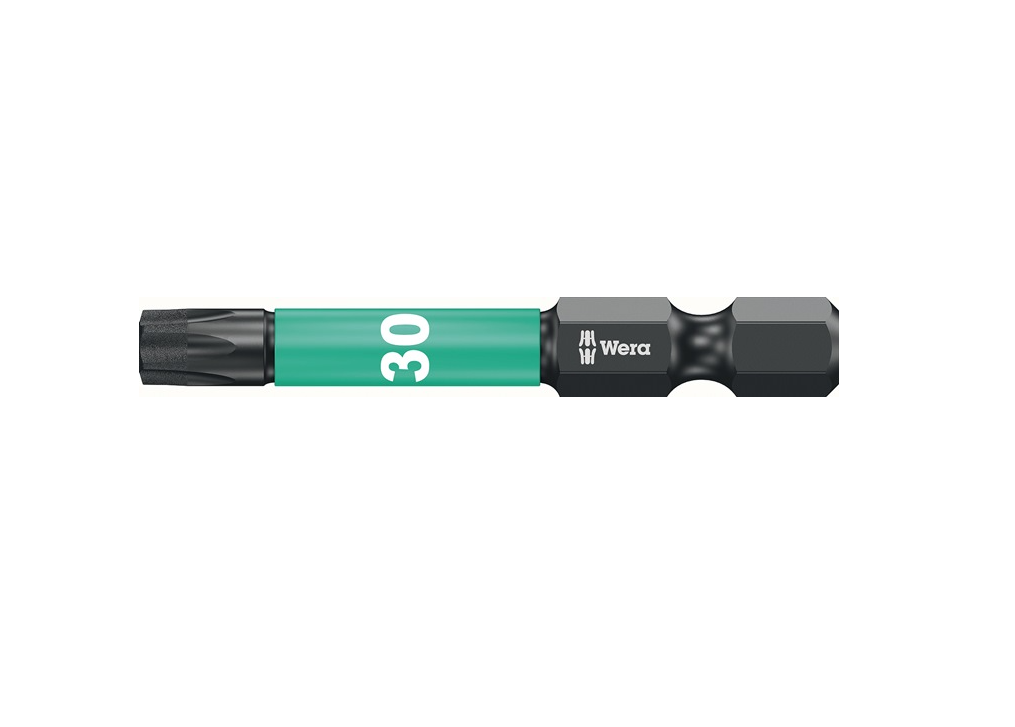 Wera Bit | T30 lengte 50 mm | 1/4 inch E6,3 | impaktor, DC | box met 5 bits | 1 stuk - 05157666001 - 05157666001