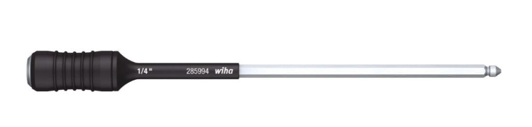Wiha Bithouder | 4 mm 1/4 inch C 6,3 + E 6,3 | snelwisselkop | lengte 162 mm | 1 stuk - 27526 - 27526