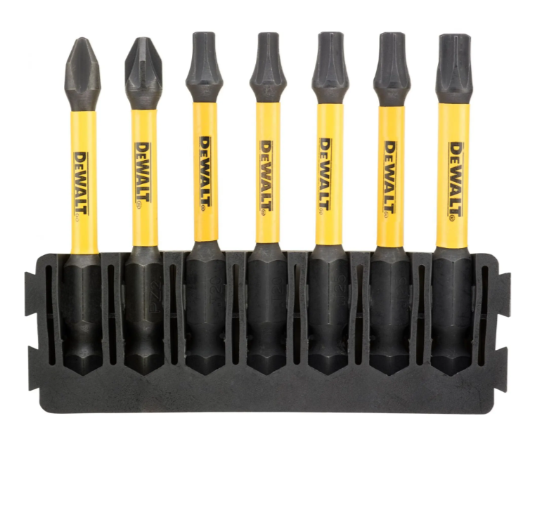 DeWalt Accessoires Bitset | Houder + IMPACT Torsion | 57 mm | PBitset | H2 x1, PZ2 x1, T20 x2, T57 x2, T30 x1 - DT70820-QZ