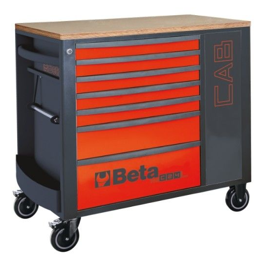 Beta RSC24L-CAB/R Verrijdbare werkbank met 7 laden en afsluitbare kast - 024004473 024004473