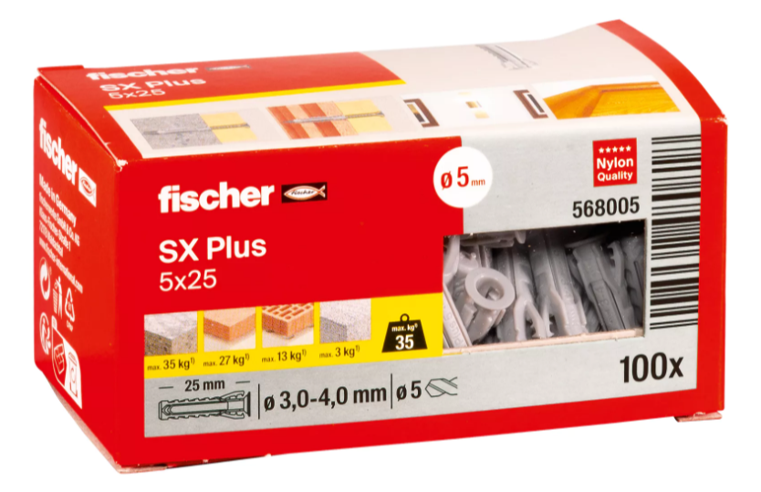Fischer Expansion Plug SX Plus 5x25 - 568005