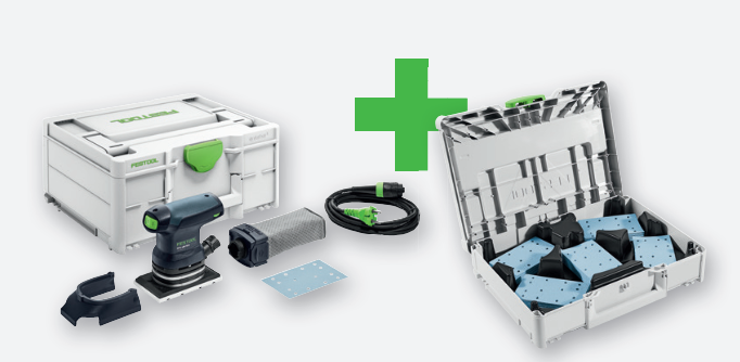 Festool RTS 400 REQ GR SYS P Vlakschuurmachine | Met GRANAT schuurpapier gevulde Systainer 3 578205