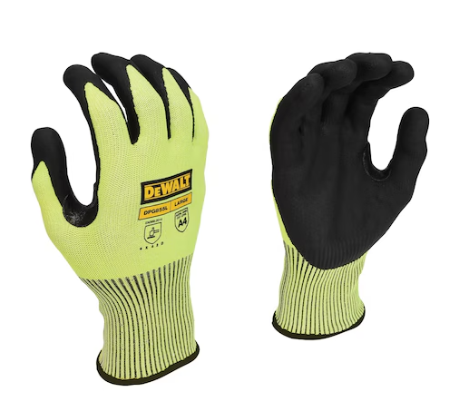 DeWalt HI-VIS HPPE Fiberglass Snijhandschoenen | L DPG855L