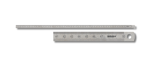 Sola Buigbare lineaal 150x13x0,5mm RVS LSS150, dubbelzijdige maatverdeling mm/cm - 56103001 - 56103001