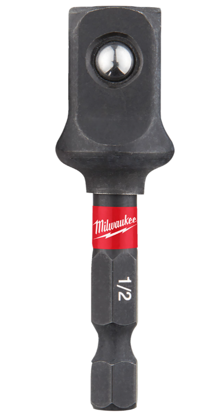 Milwaukee Accessoires Dopadapter: 1/4" Hex - 1/2" aandrijfvierkant -1pc - 4932478803
