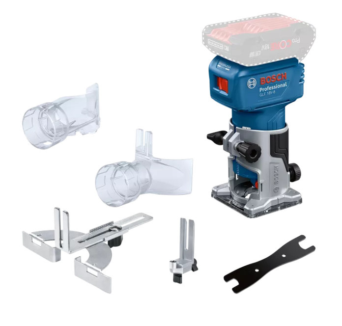 Bosch Groen Bosch Blauw GLF 18V-8 Professional Accu Kantenfrees | 18V | Zonder accu en lader | In doos 06016C6000