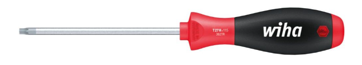 Wiha Schroevendraaier | maat T 25 BO | klinglengte 100 mm | SoftFinish® meercomponentengreep | ronde kling | 1 stuk - 01303 01303