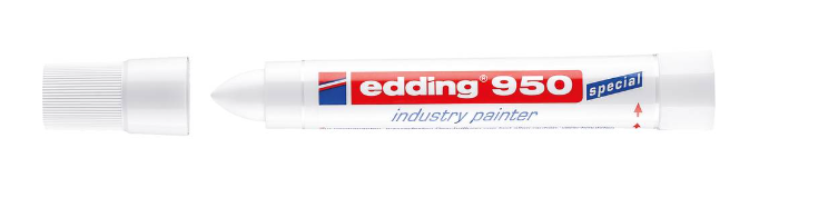 Edding Markeerstift | wit | streepbreedte 10 mm ronde punt | 10 stuks - 4-950049 4-950049