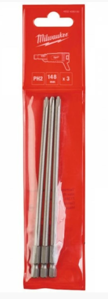 Milwaukee Accessoires PH2 148mm - 3pc - 4932459393