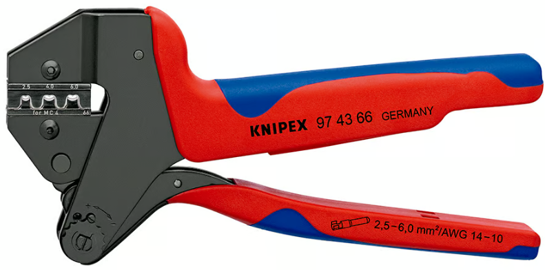 Knipex Krimptang MC4 (2,5 / 4 / 6 mm²) - 974366