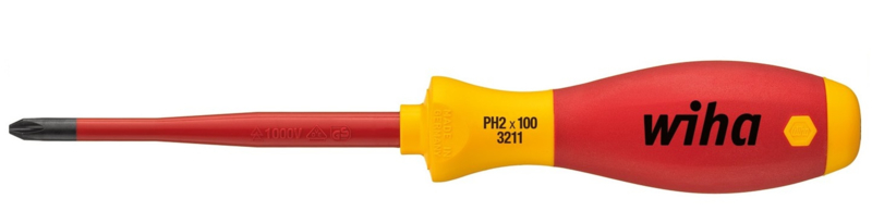 Wiha Schroevendraaier | maat PH 1 | klinglengte 80 mm VDE geïsoleerd | 1 stuk - 35393 35393