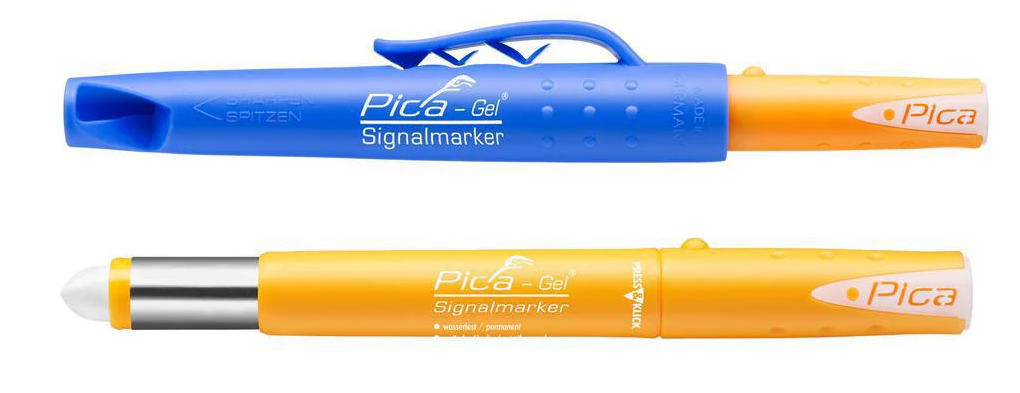 Pica Signaalmarker | wit | v.roestige olieachtige natte ondergrond | watervast | 1 stuk - 8080 - 8080