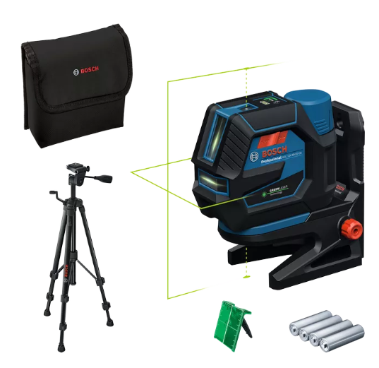 Bosch Blauw GCL 12V-50-22 CG Professional Lijnlaser | 4x batterij 1,5V LR6 (AA) | In Tas + Statief BT 150 - 0601066S01