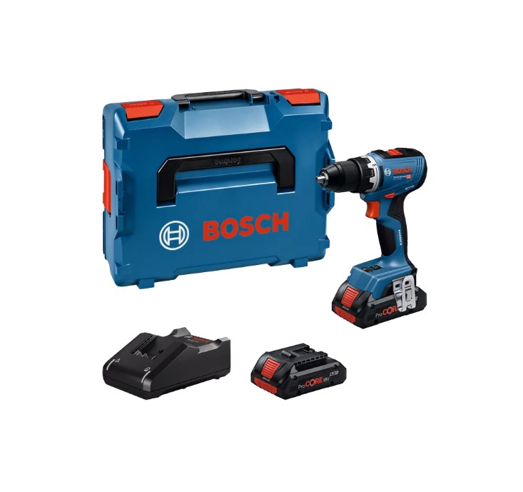 Bosch Blauw GSR 18V-65 accuboorschroevendraaier | 18V | Incl. GAL 18V-40 Snellader & 2x accu ProCORE 18V 4.0Ah - 06019N3206