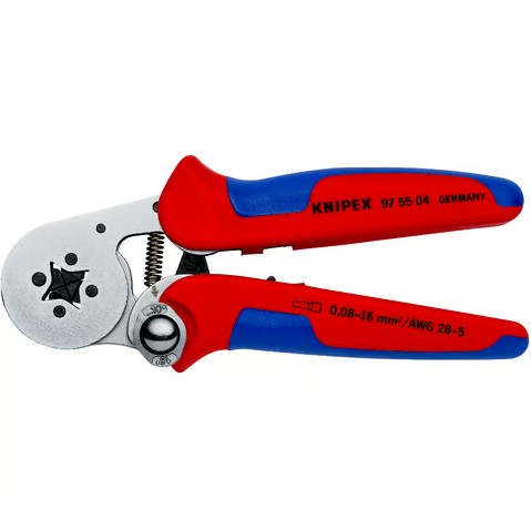 Knipex Zelfinstellende krimptang voor adereindhulzen | Met zij-invoering - 975504