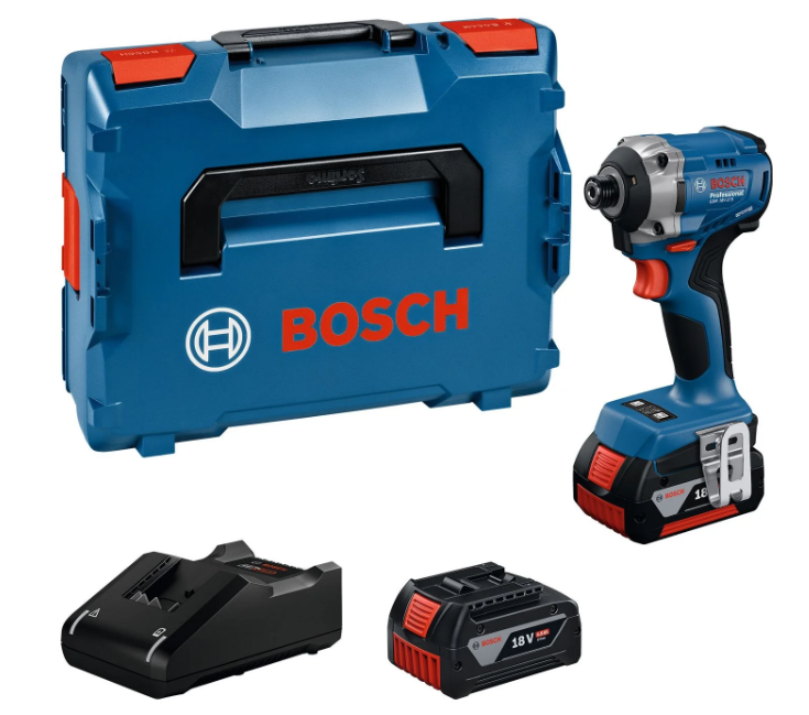 Bosch Blauw GDR 18V-215 Accu slagschroevendraaier | Inclusief 2x GBA 18V 4,0 Ah & Lader GAL 18V-40 - 06019N2002