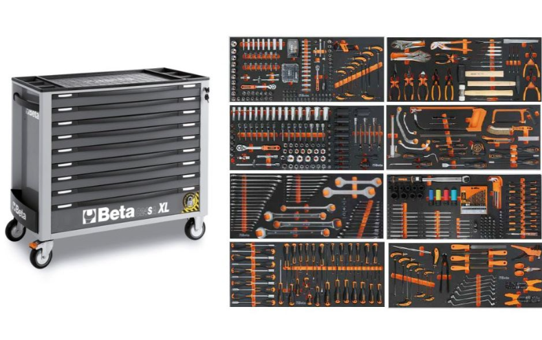 Beta 2400S XLG9/E-XXL | Gereedschapswagen | 9 laden | Grijs | 716-delig - 024006255