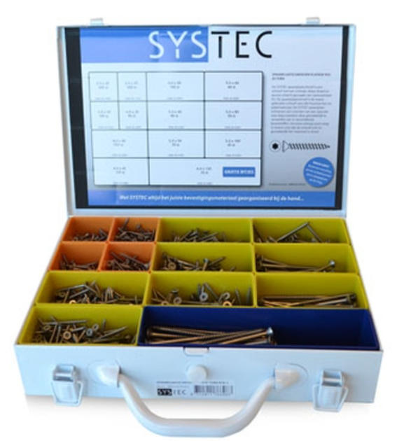Systec Assortimentskoffer Spaanplaatschroef Rvs-A2 Pk Tx - 8960.60.40302