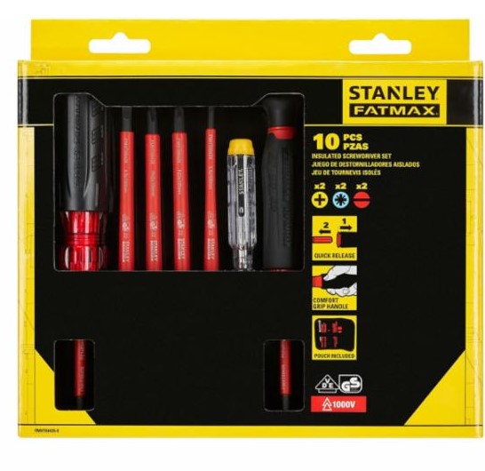 Stanley FATMAX Schroevendraaierset 10-delig | VDE Multi-bit - FMHT66426-0