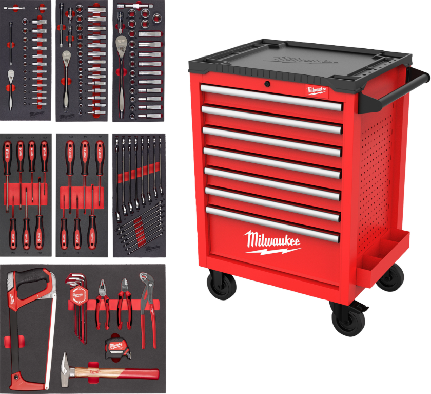 Milwaukee Gereedschapswagen | TOOLGUARD™ | Gevulde | 27"/69 cm | Universele tools - 4932499182