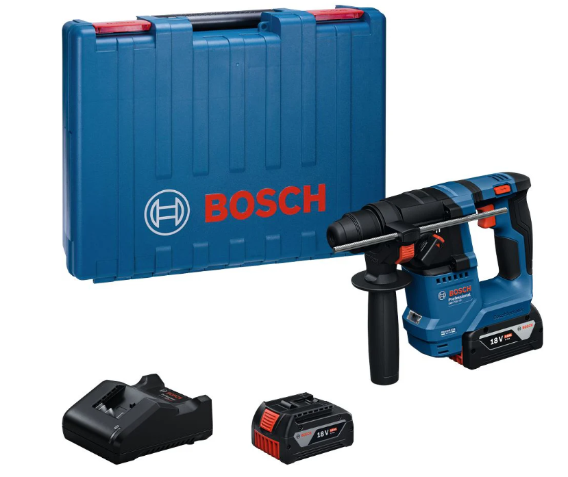 Bosch Blauw GBH 18V-18 Accu-Boorhamer SDS+ 1,5J 18V 4.0Ah in koffer - 0611927002