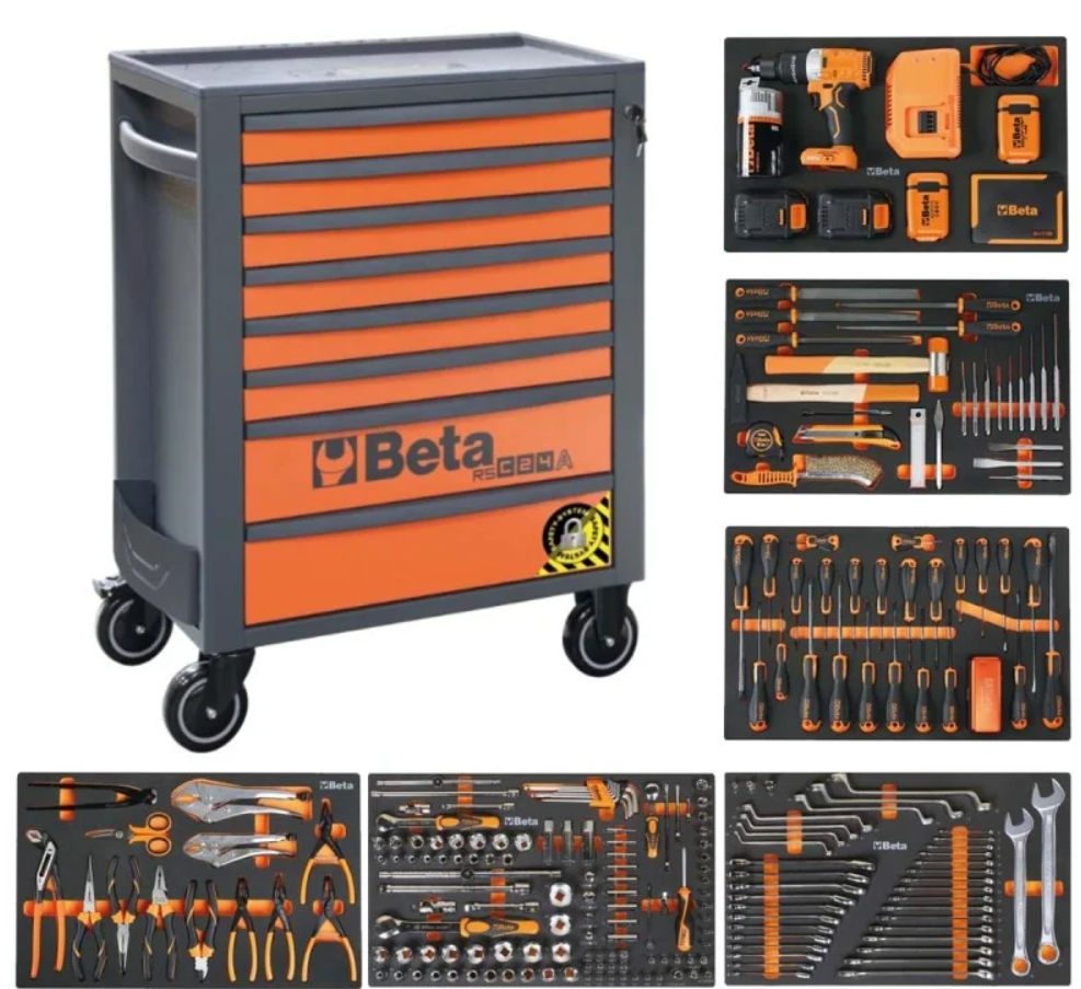 Beta 2400 Rsc24A/8 Vil-Wagen + 411-delig Assortiment - 024004008