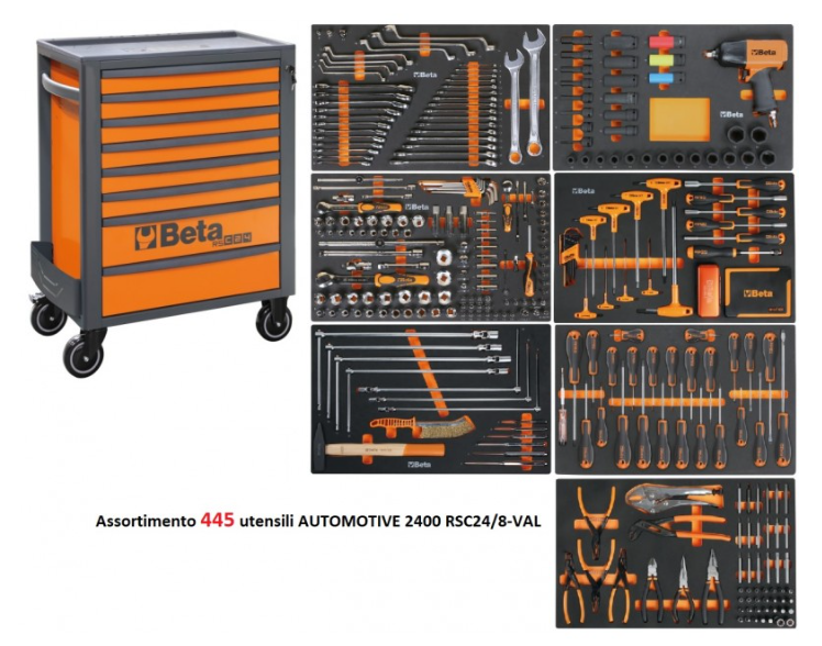 Beta 2400 Rsc24/8 Val-Wagen + 445-delig Assortiment - 024004007