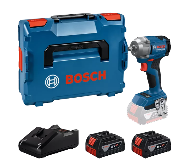Bosch Blauw GDS 18V-350 Accu Slagmoeraanzetter | 350 Nm | Incl. accu's en lader - 06019M5022