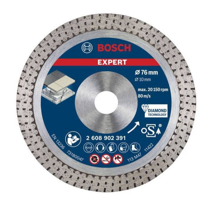 Bosch Accessoires Expert HardCeramic 76 mm diamantdoorslijpschijf 76 x 1,5 x 10 mm - 1 stuk(s) - 2608902391