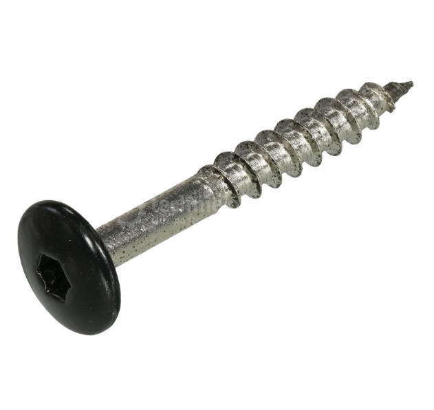Hoenderdaal Hpl Schroef Rvs-A2 Torx TX20 Gitzwart Ral9005 4.8X32 | 100 stuks - 0346.30.37323
