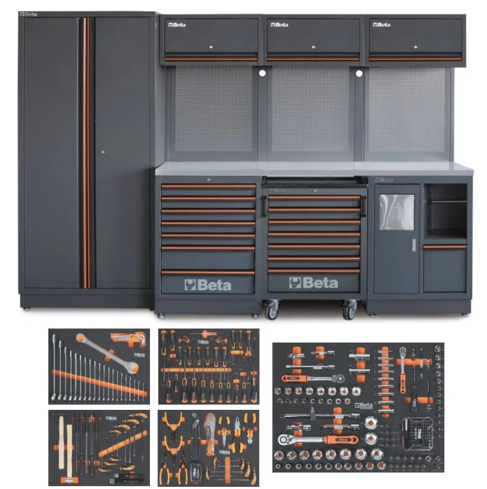 Beta Actie 2025 C45PRO 2.0 X/268UT Werkplaatsinrichting combinatie (RVS Blad) + 268UT 268-delig assortiment - 045009158