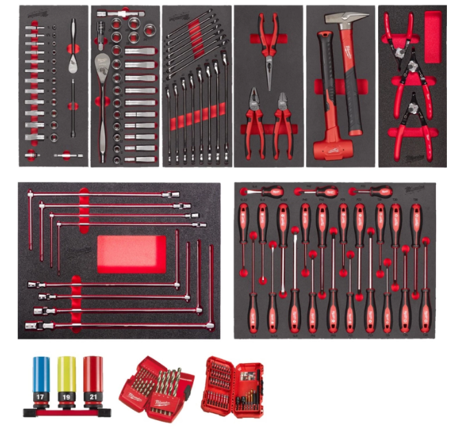 Milwaukee Master Foam Inlay Sets | Automotive/Transportation | 172-delig - 4932499474