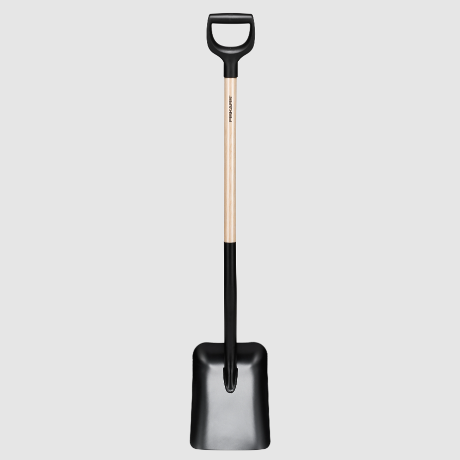 Fiskars Solid Schep met Houten Steel en D-Handgreep FSC - 1066723 afbeelding 1
