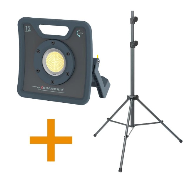 Scangrip Werklampset Nova 12 for LIFE + statief - 49.0596