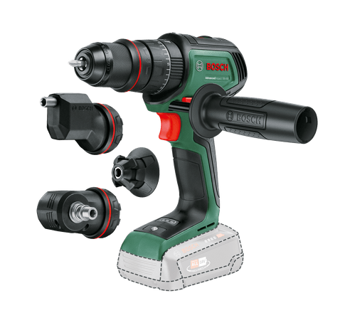 Bosch AdvancedImpact 18V-80 QuickSnap baretool - Accuklopboorschroevendraaier - Inclusief Magnetische schroefhouder excenteropzetstuk haakse opzetstuk 13 mm boorhouder schroefbit - Exclusief accu en lader